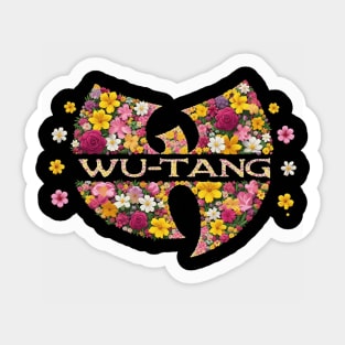 Wutang Logo Flowers Effect Sticker